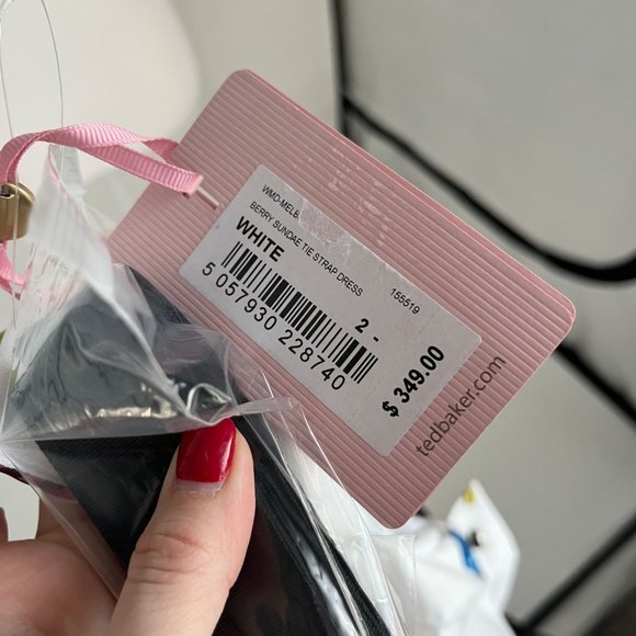 Ted Baker Melbii Berry Sundae Tie Strap Sleeveless Midi Sundress Ted 2 Small S - Picture 12 of 12